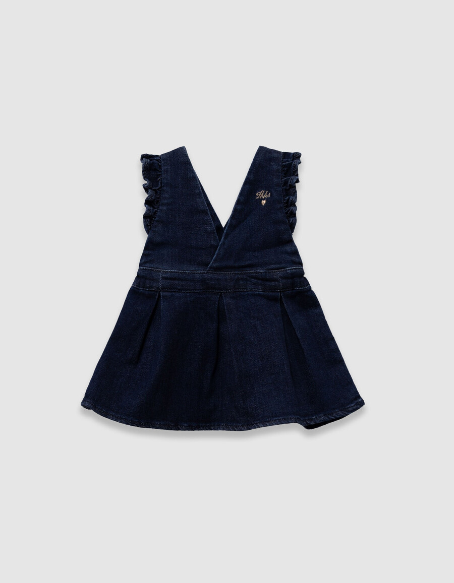 conjunto de vestido y camiseta de mezclilla para niña