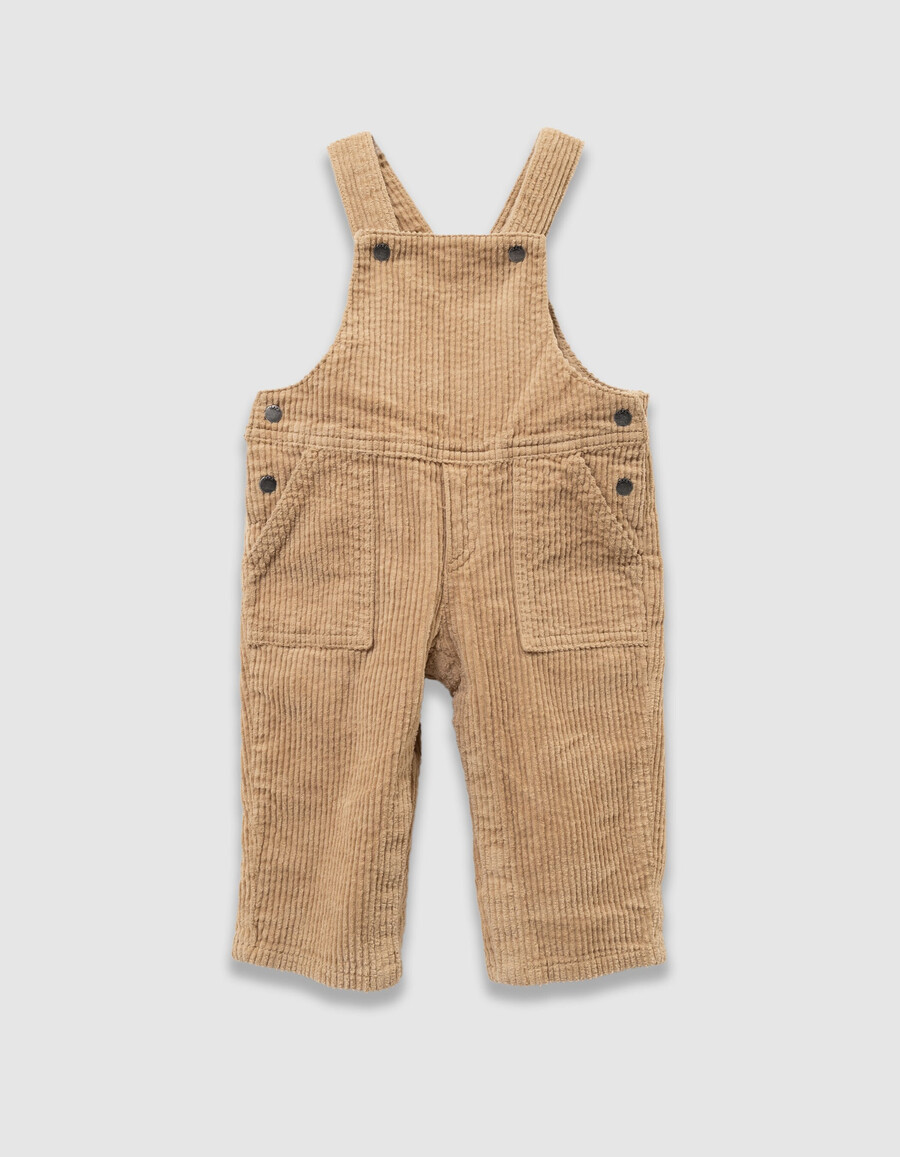 conjunto de sudadera y peto de pana para bebé niño