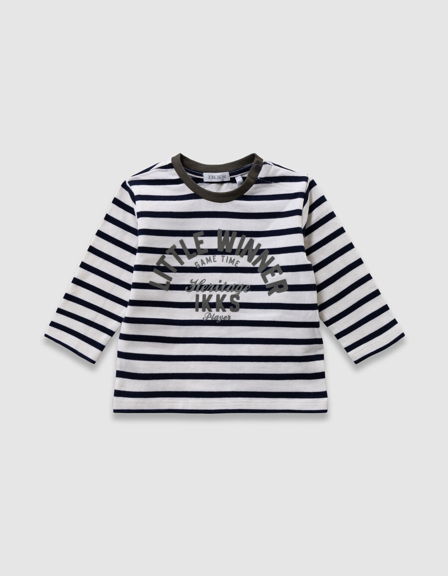 conjunto de camiseta y pantalón a rayas para bebé niño