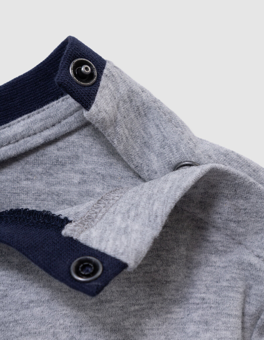 conjunto de camiseta vaquera azul y peto para bebé niño