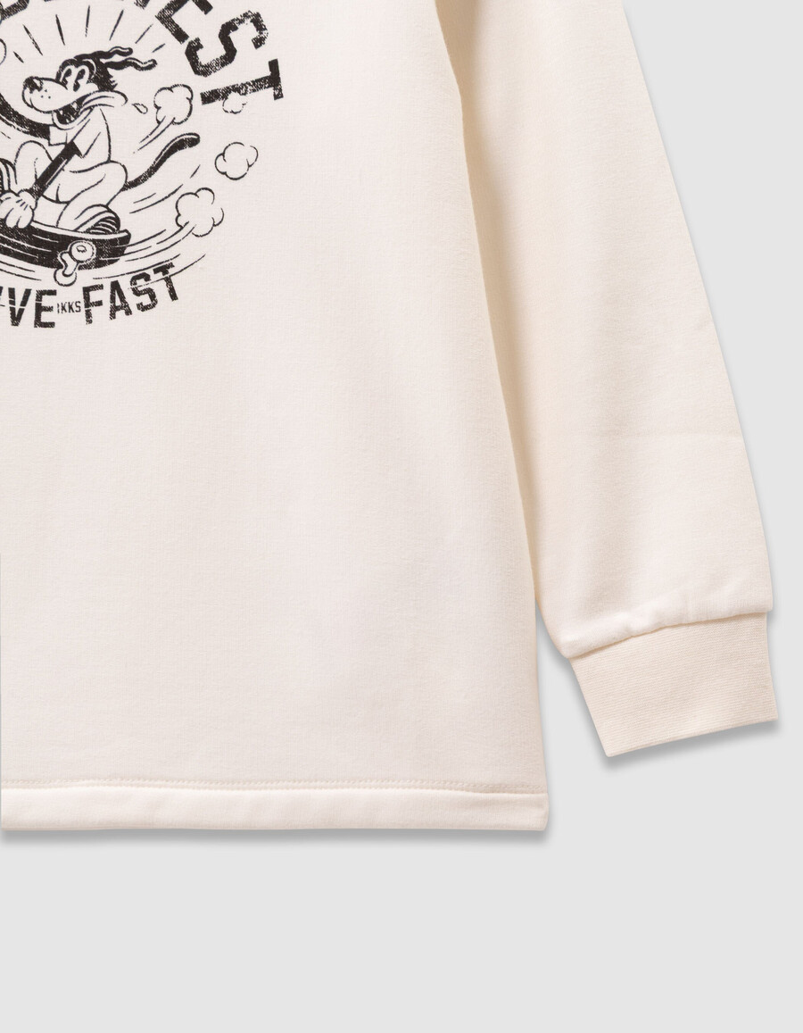 camiseta blanca de algodón orgánico para niño eslogan skater