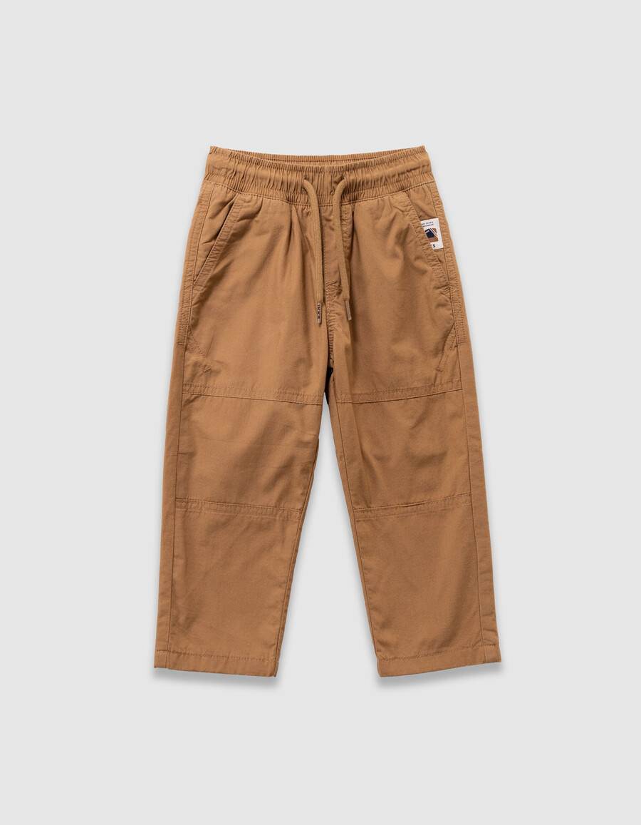 pantalones con forro de camello y cintura elástica para niño