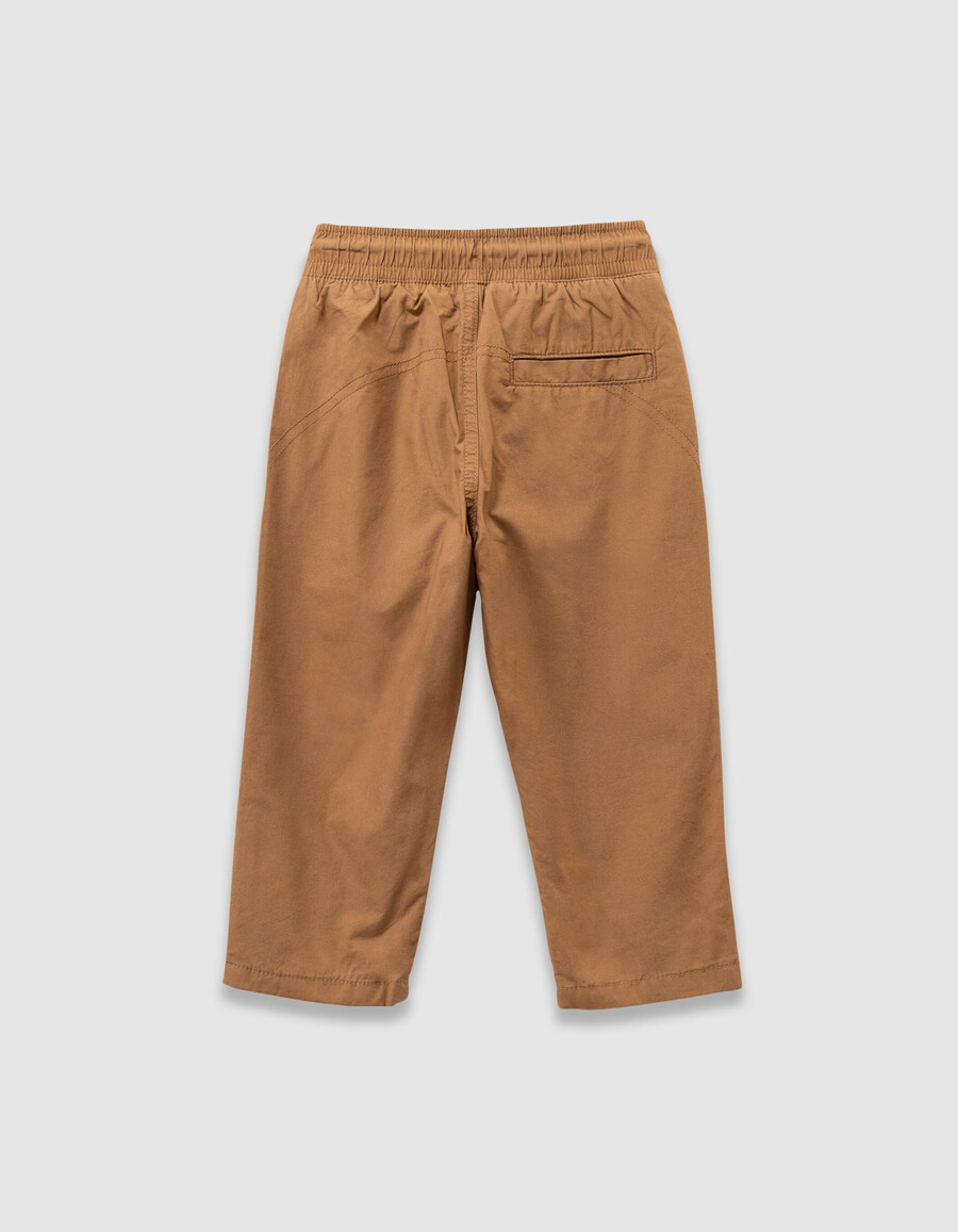 pantalones con forro de camello y cintura elástica para niño