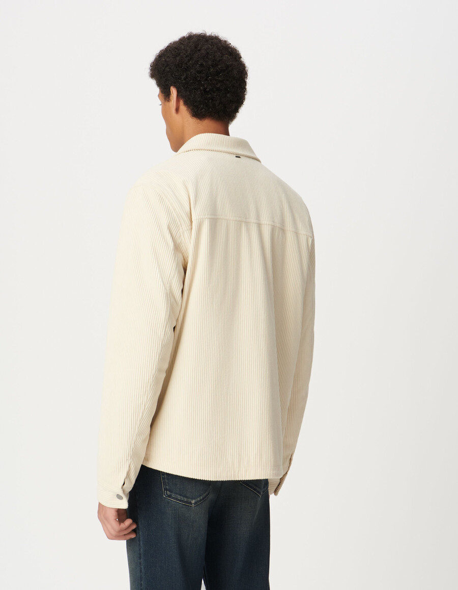 chaqueta de pana blanca para hombre