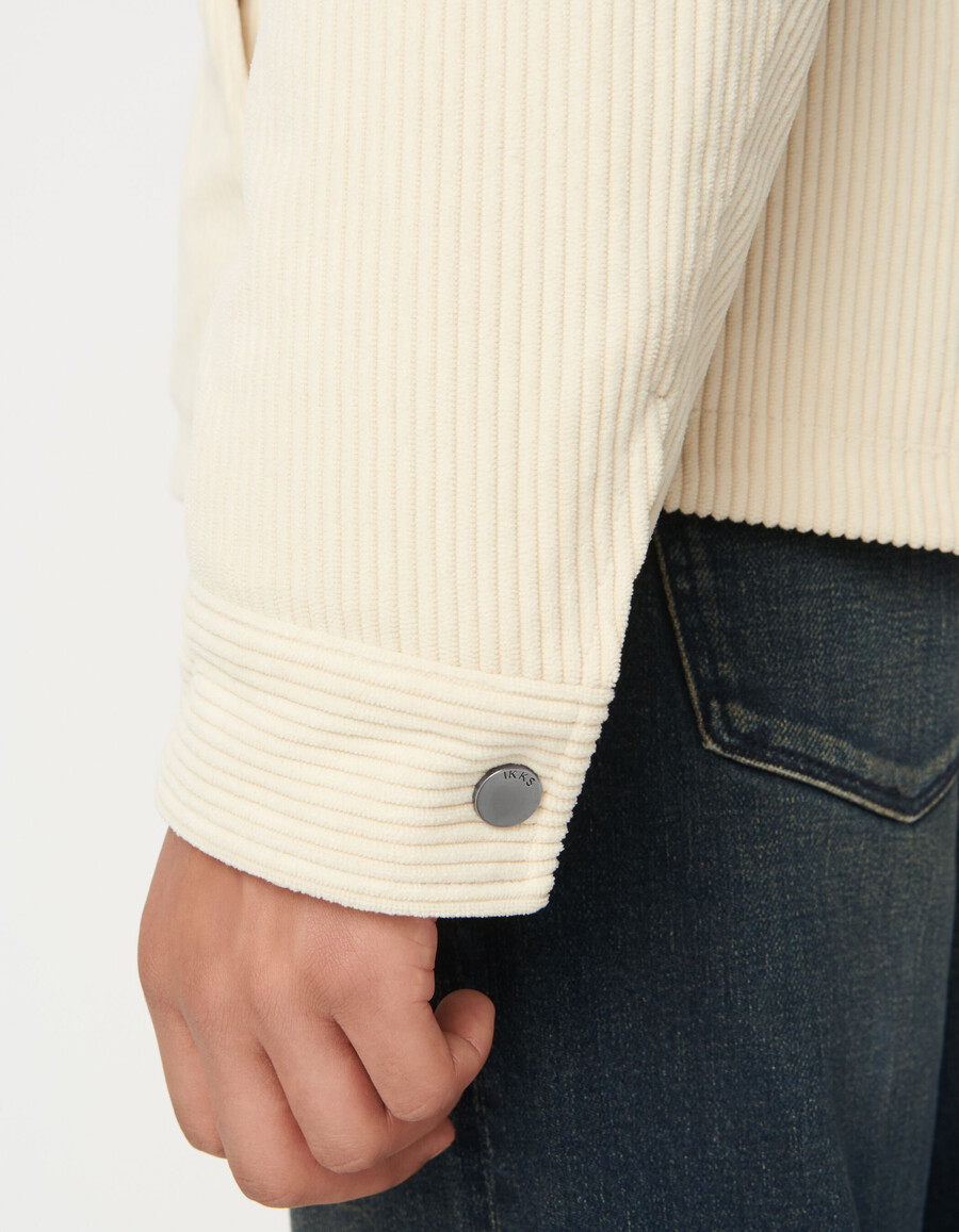 chaqueta de pana blanca para hombre