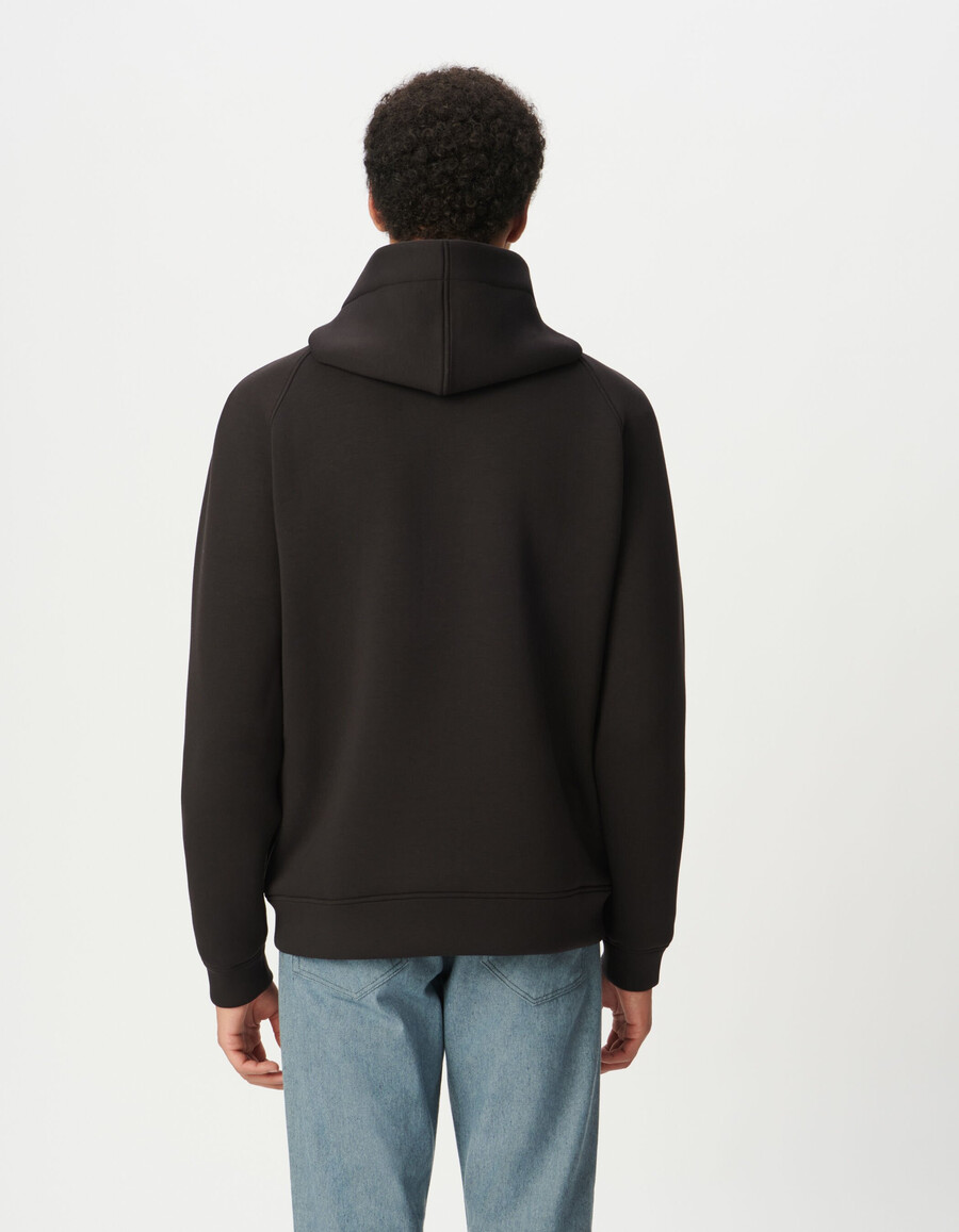 chaqueta acolchada ligera de tejido mixto negra para hombre