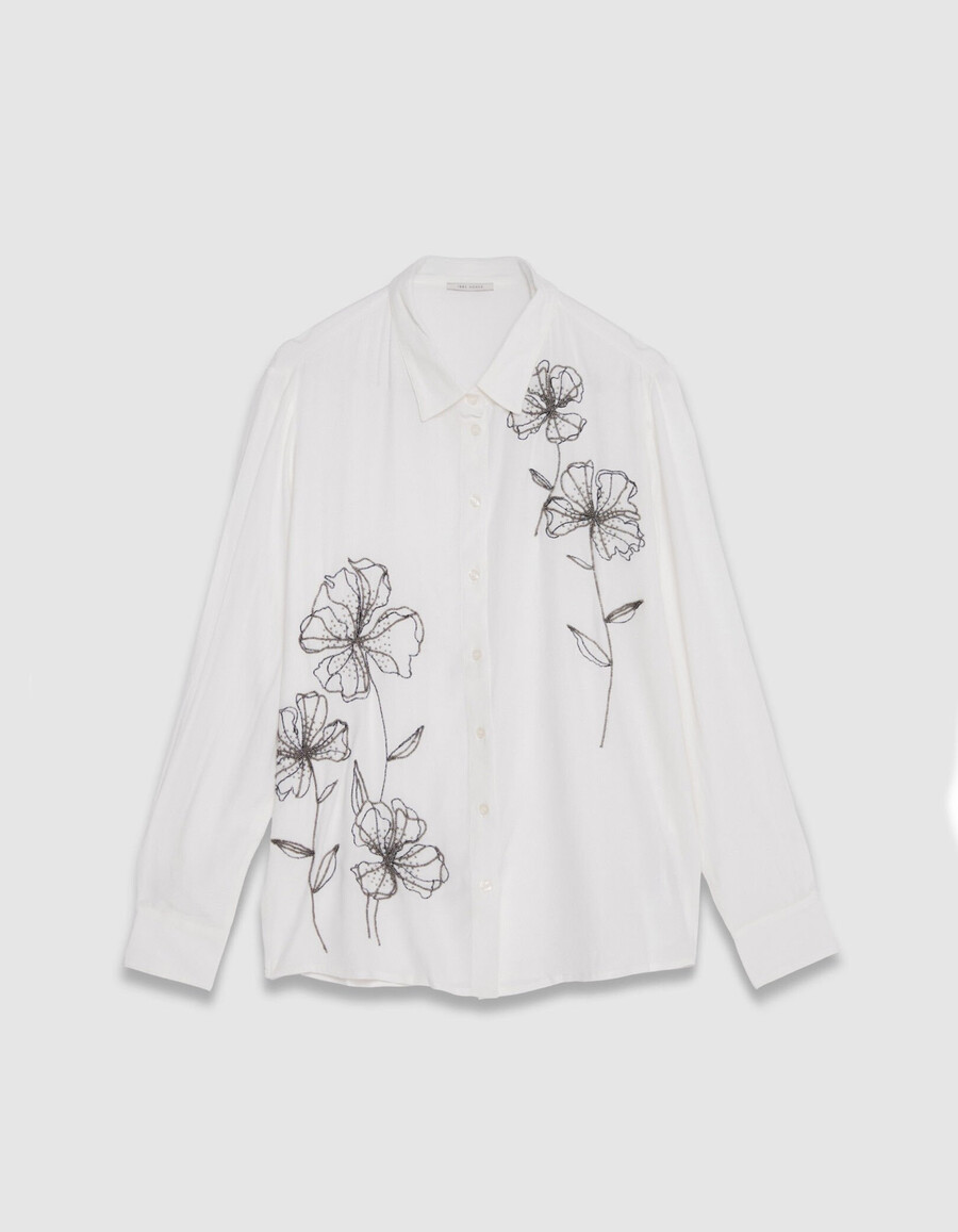 camisa bordada para mujer