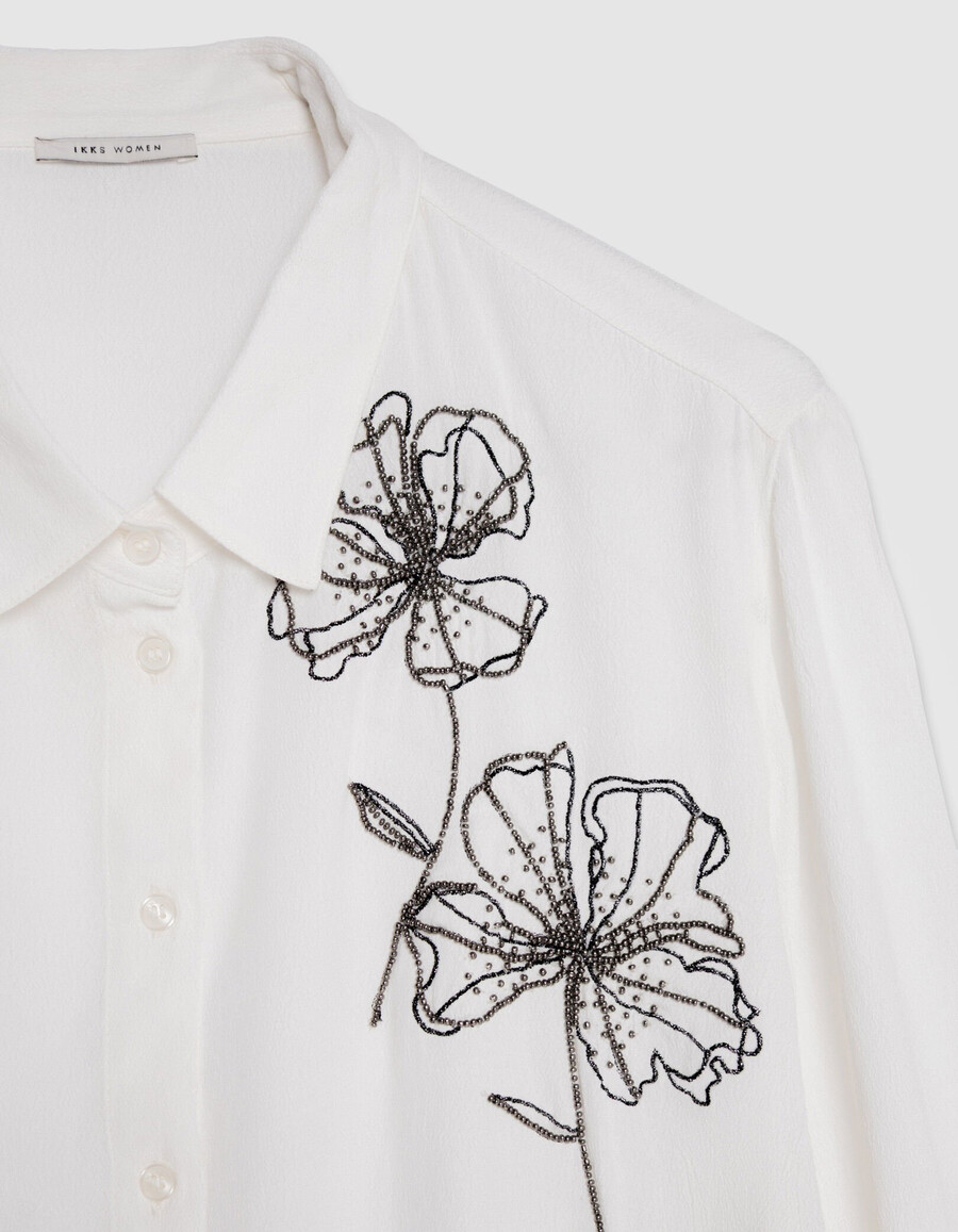 camisa bordada para mujer