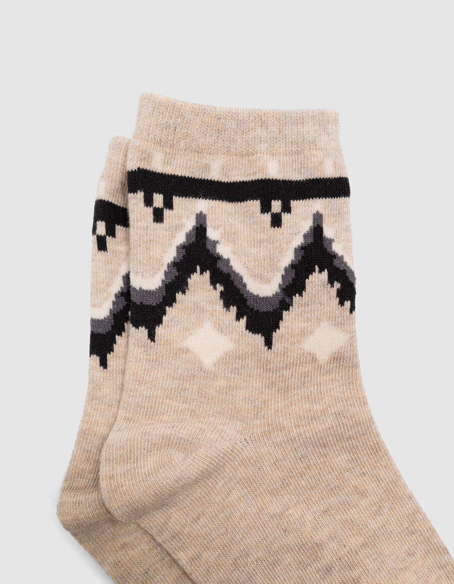 calcetines negros verdes y beige para niño