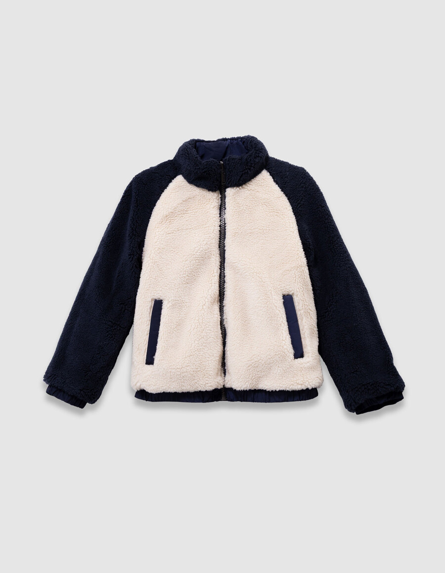parka caqui 3 en 1 y chaqueta acolchada reversible para niño