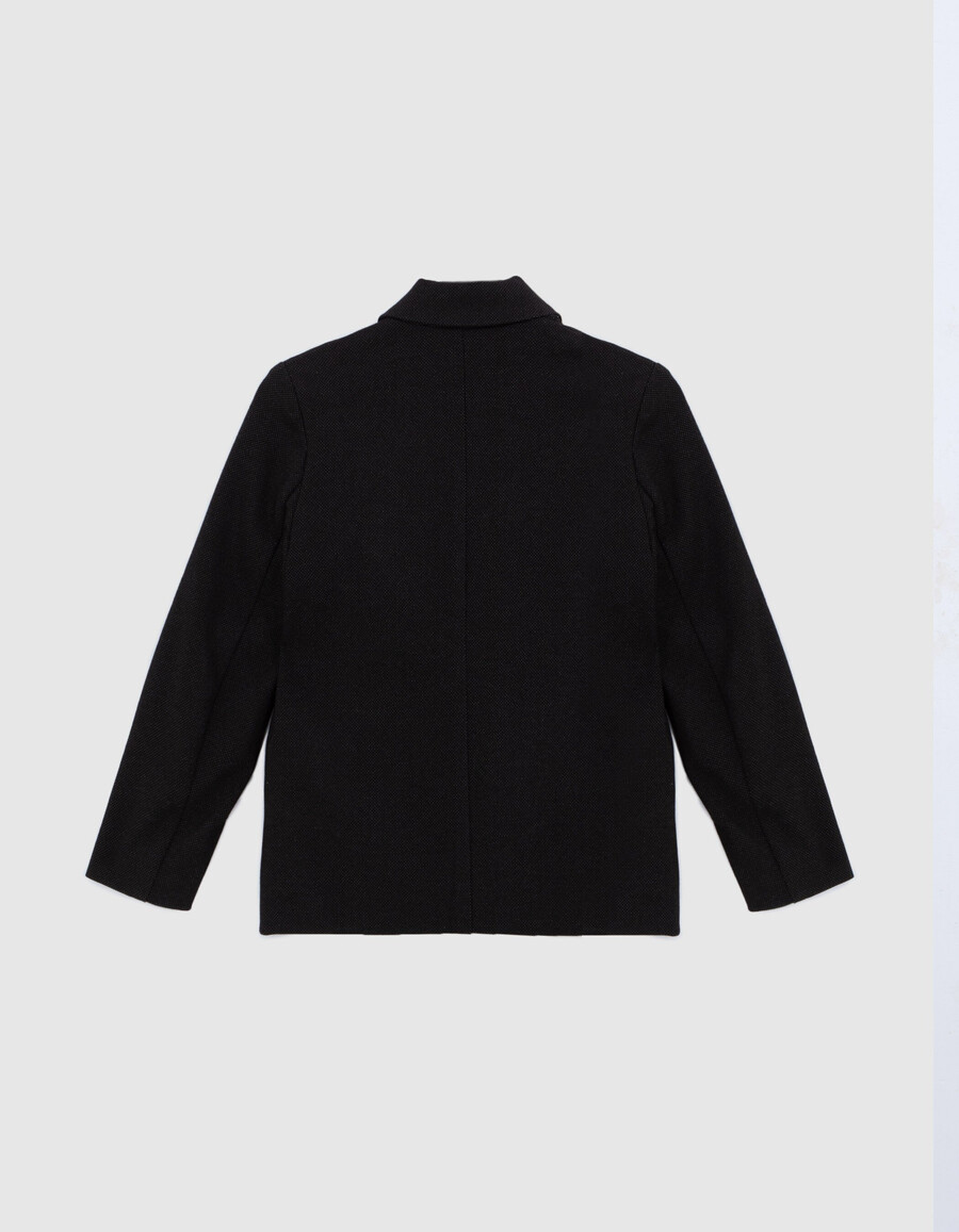 chaqueta de traje de ocasión semi lisa negra para niño