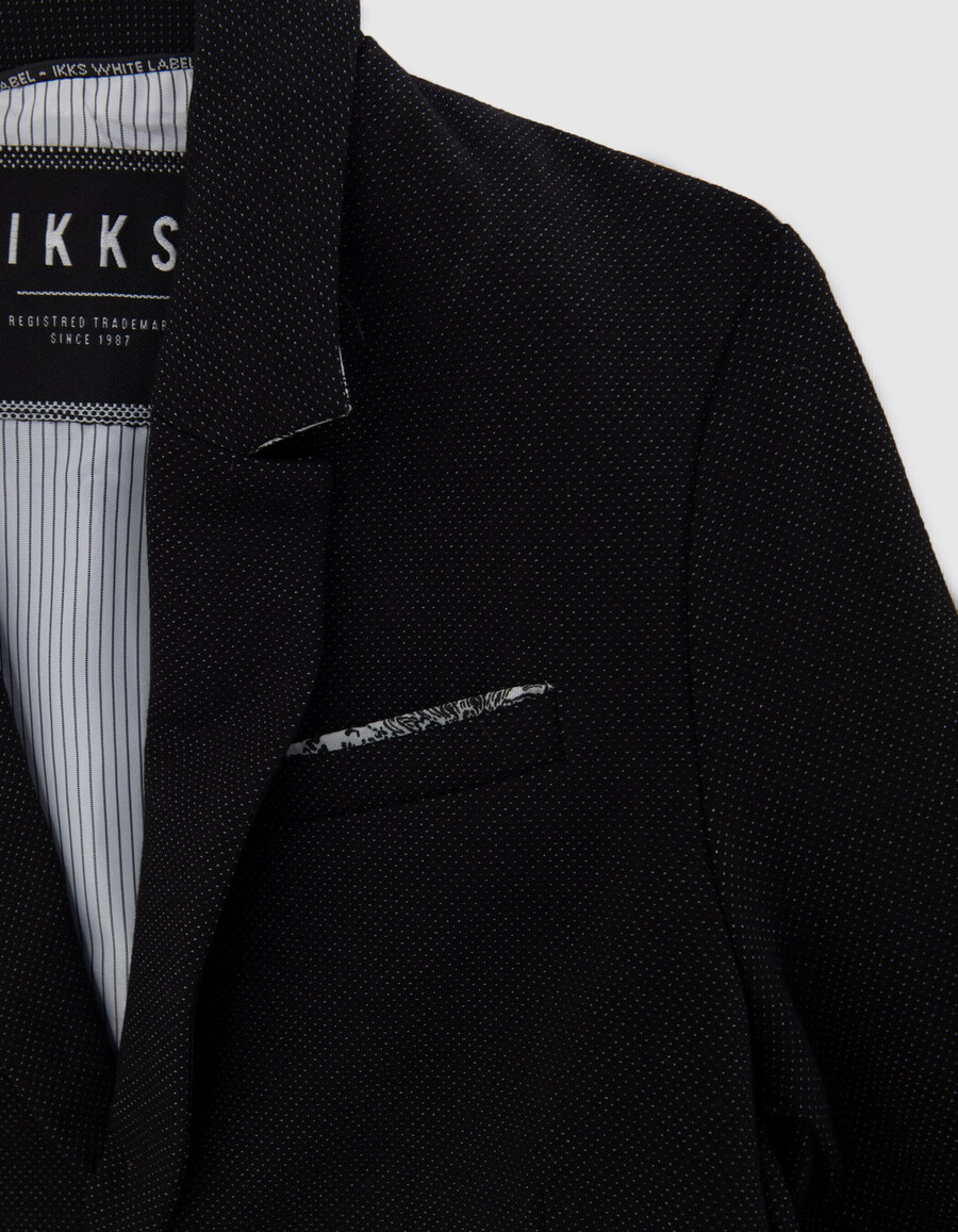 chaqueta de traje de ocasión semi lisa negra para niño