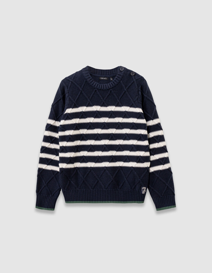 suéter marinero de punto decorativo para niño