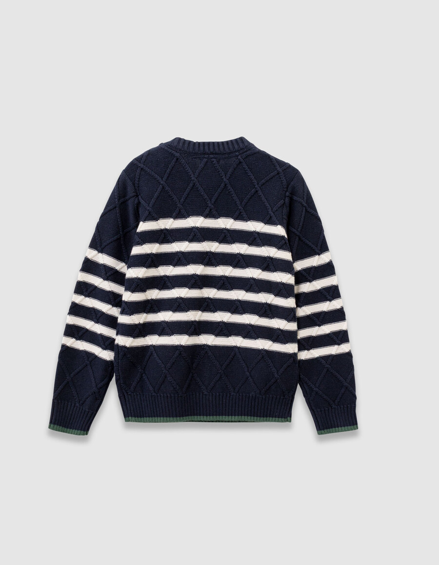 suéter marinero de punto decorativo para niño