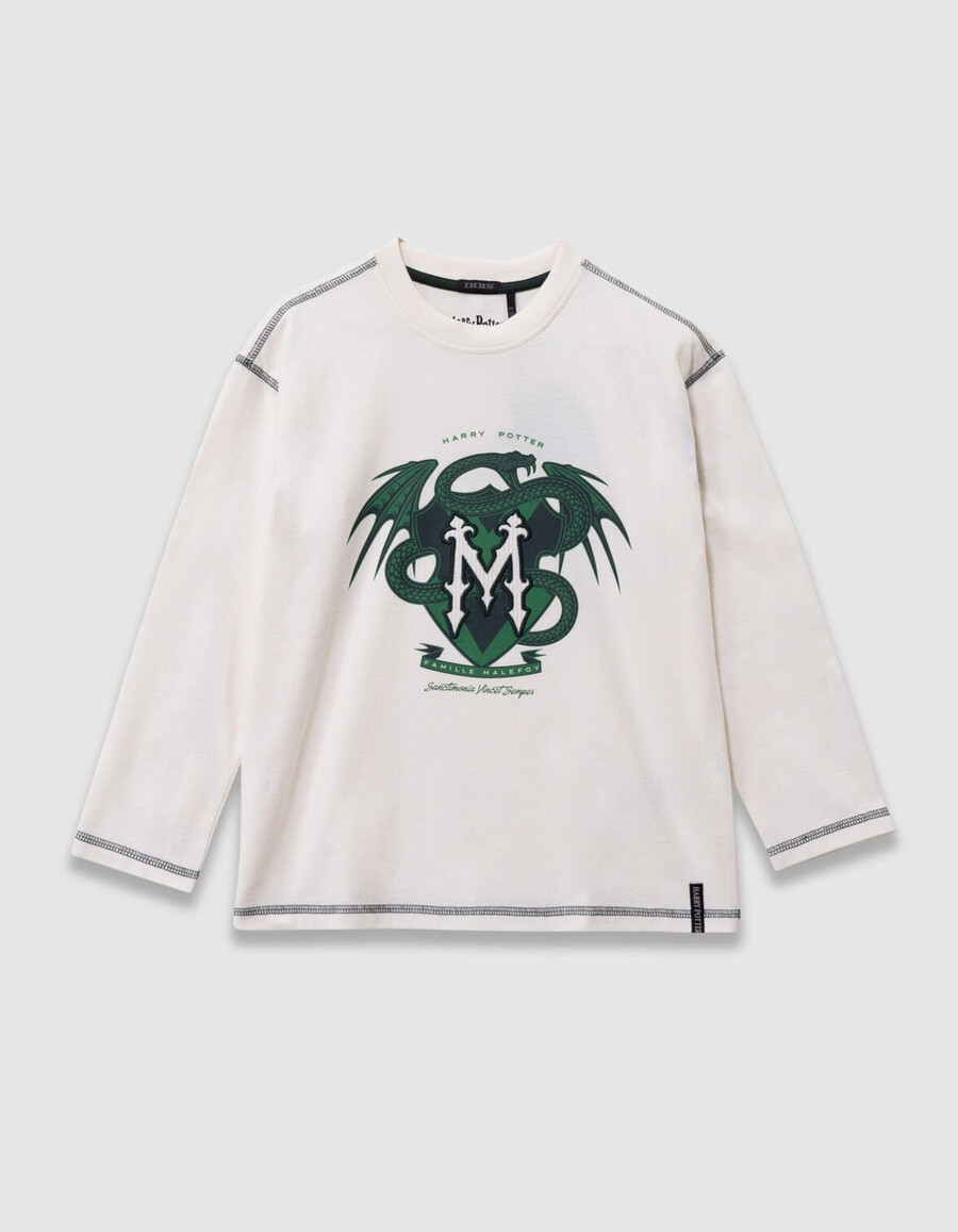 camiseta blanca de algodón orgánico para niño harry potter