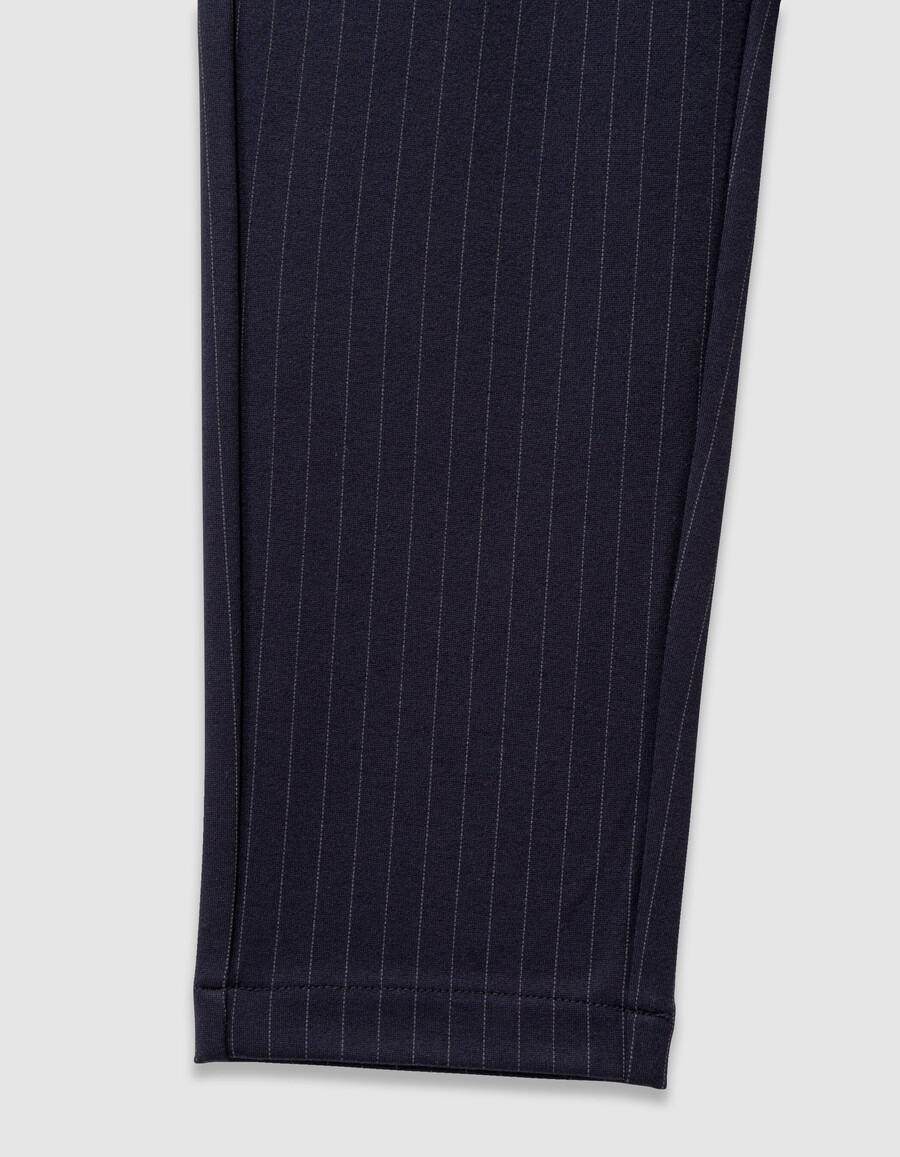 pantalones deportivos holgados de raya diplomática azul marino para niño