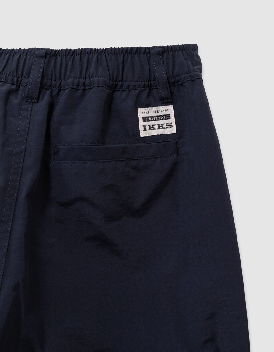 pantalones deportivos estilo cargo de nailon azul marino para niño