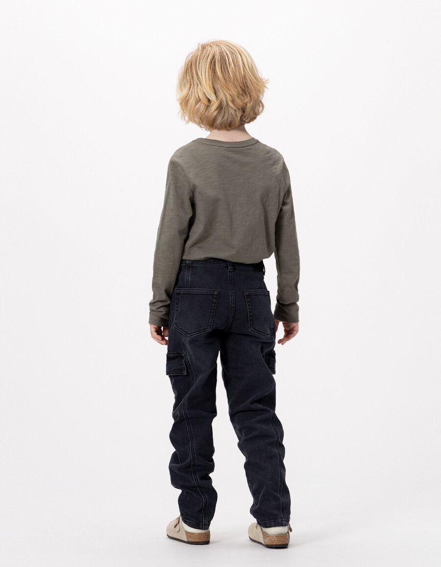 vaqueros holgados estilo cargo gris para niño