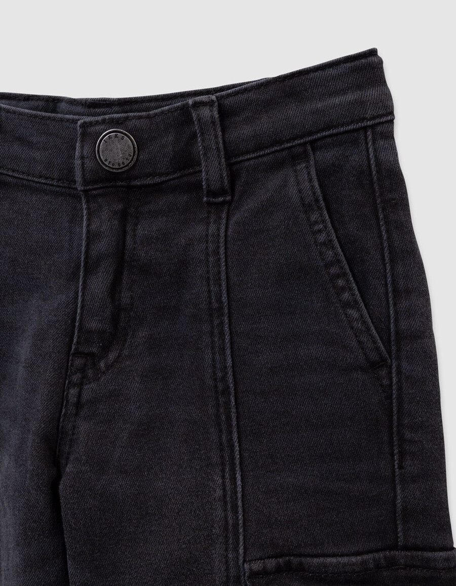 vaqueros holgados estilo cargo gris para niño