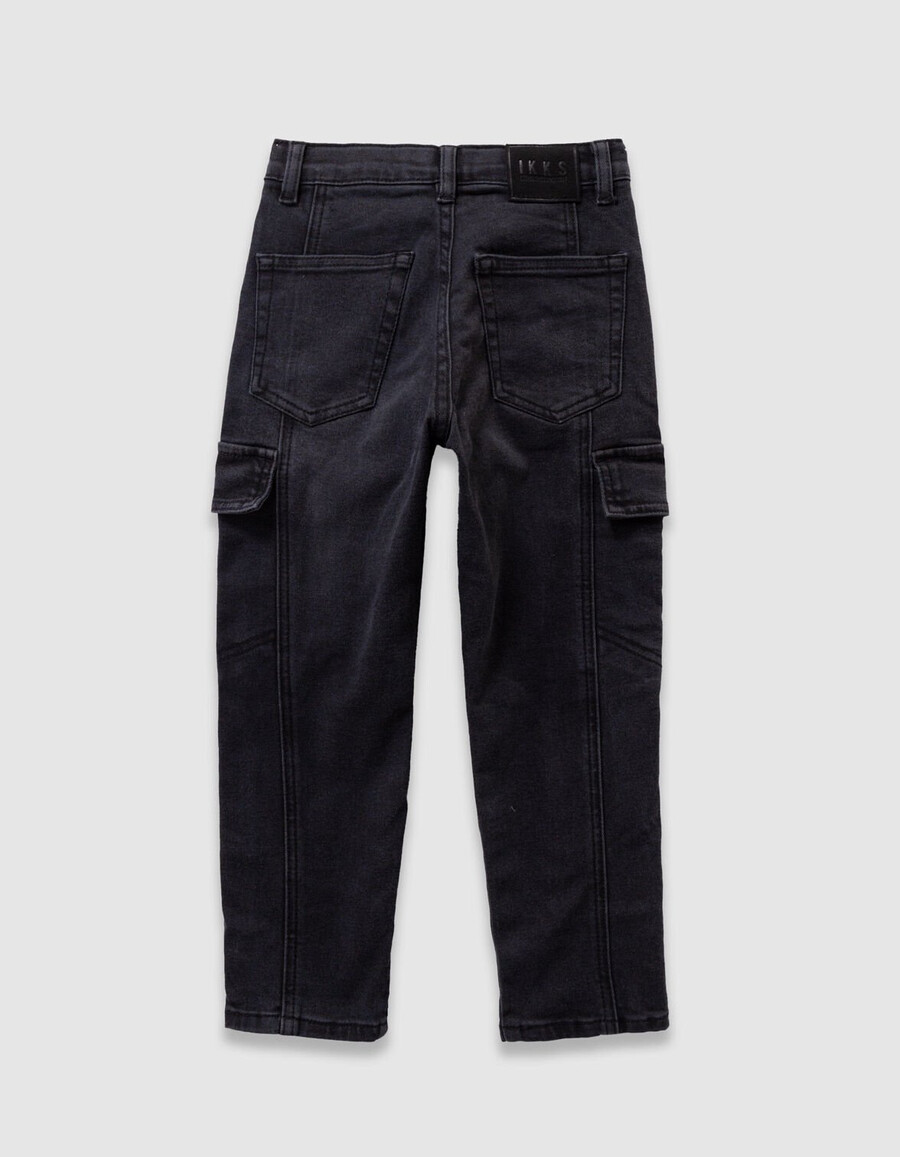 vaqueros holgados estilo cargo gris para niño