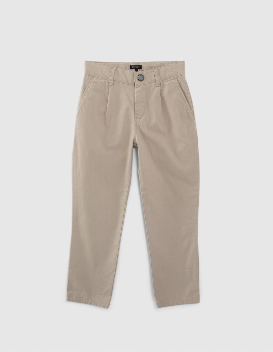 pantalones chinos beige para niño