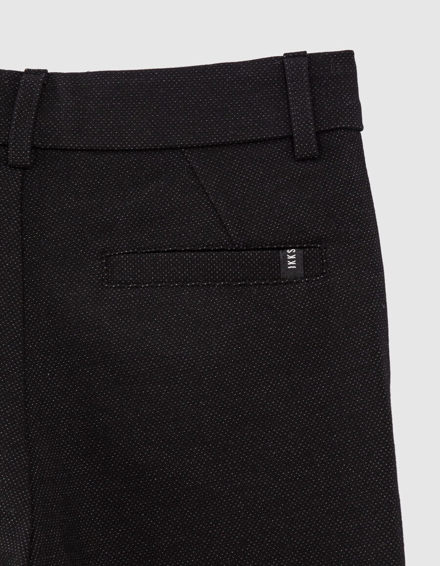 pantalones de traje para ocasiones especiales negros semilisos para niño
