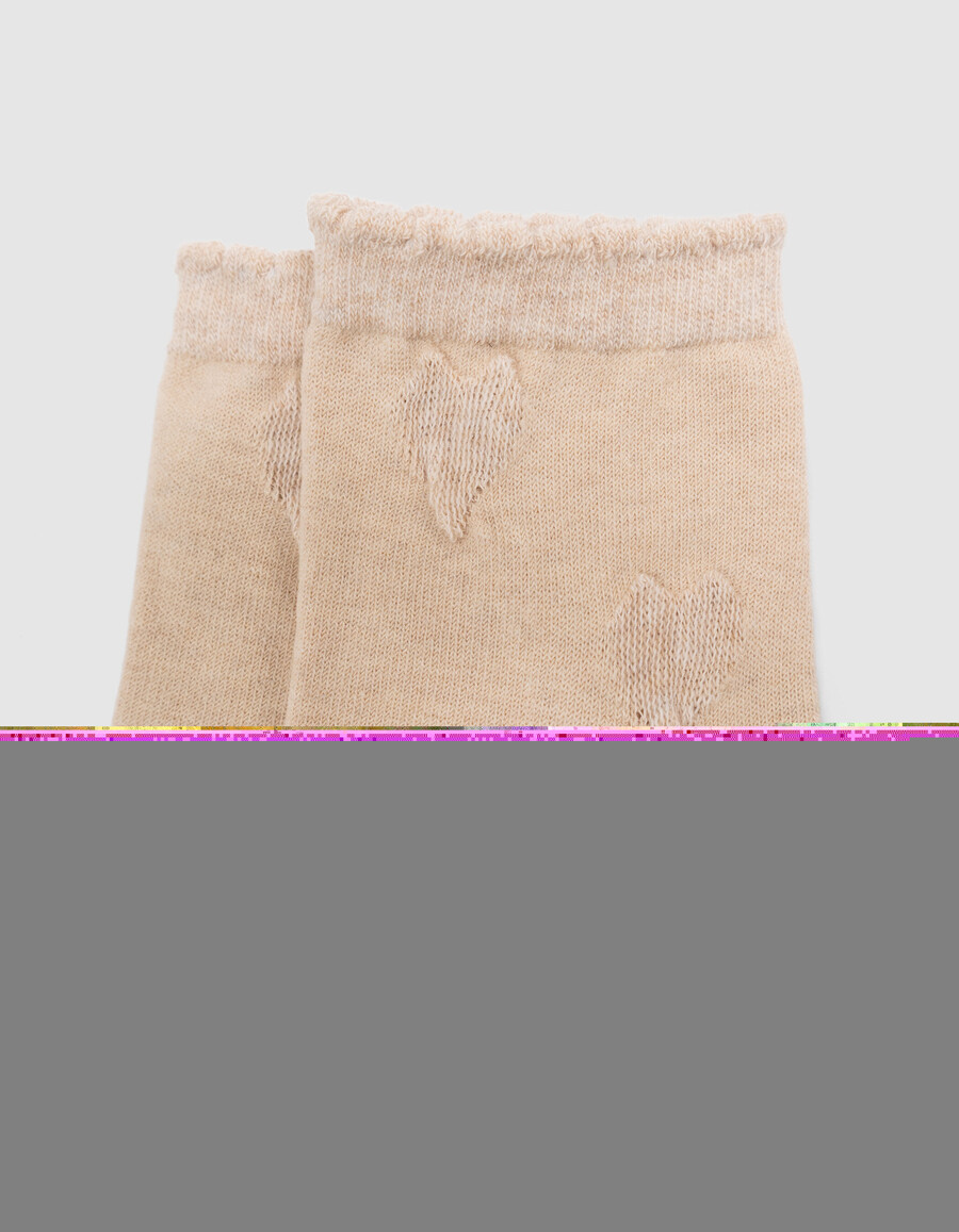 calcetines beige negros y grises para niña