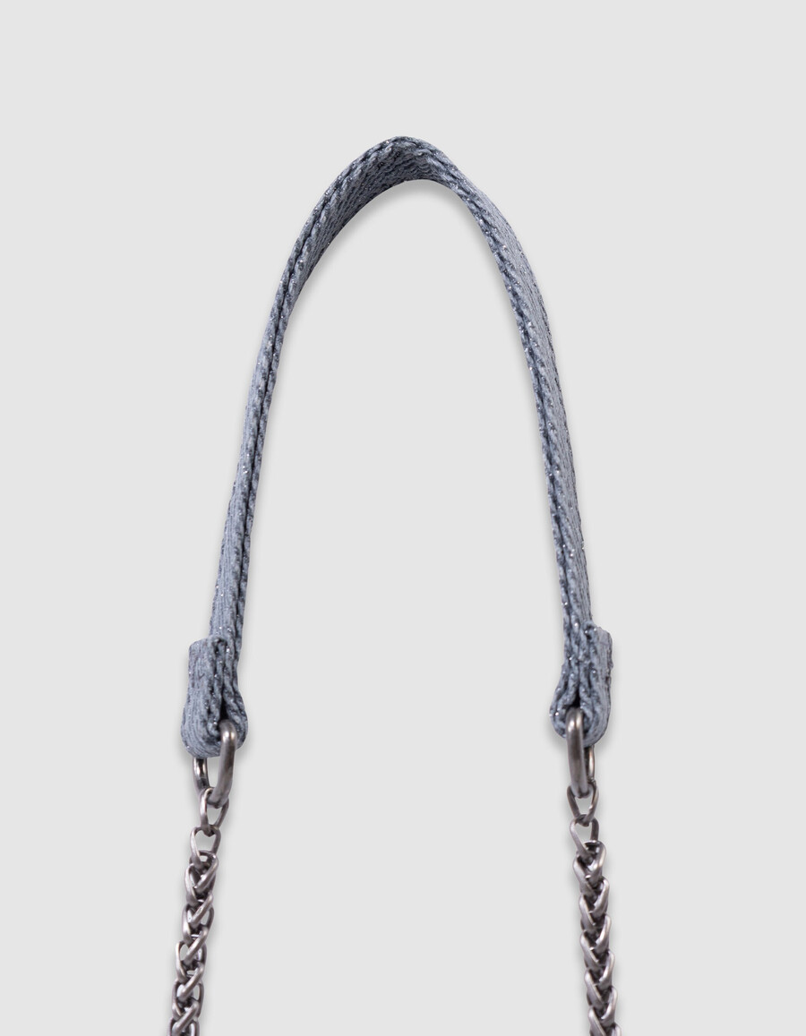 bolso azul brillante para niña con corazones acolchados