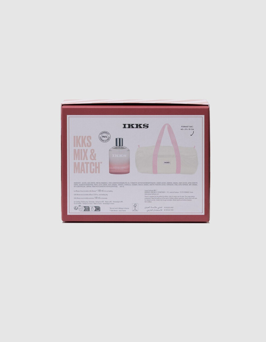 set de regalo y bolsa de bolos mujercitas 100 ml