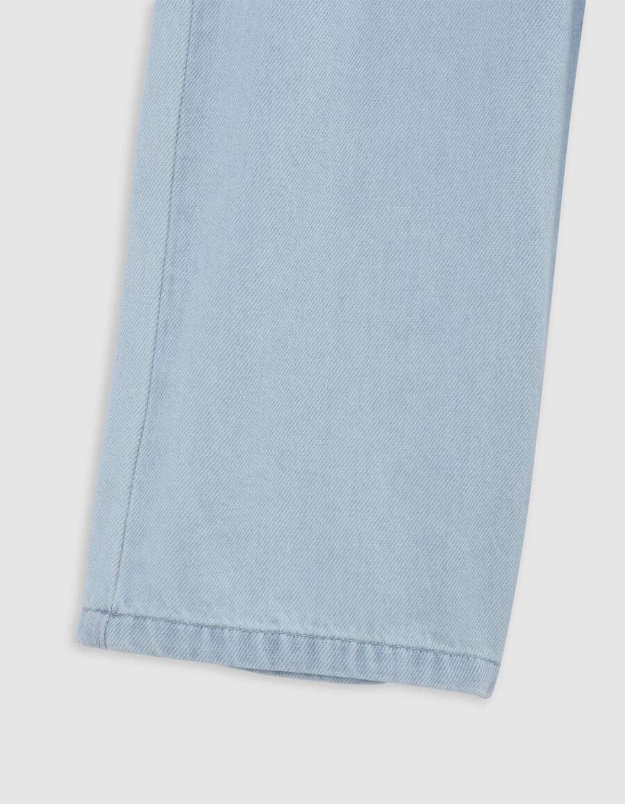 conjunto de overol y camiseta vaquera azul para niña