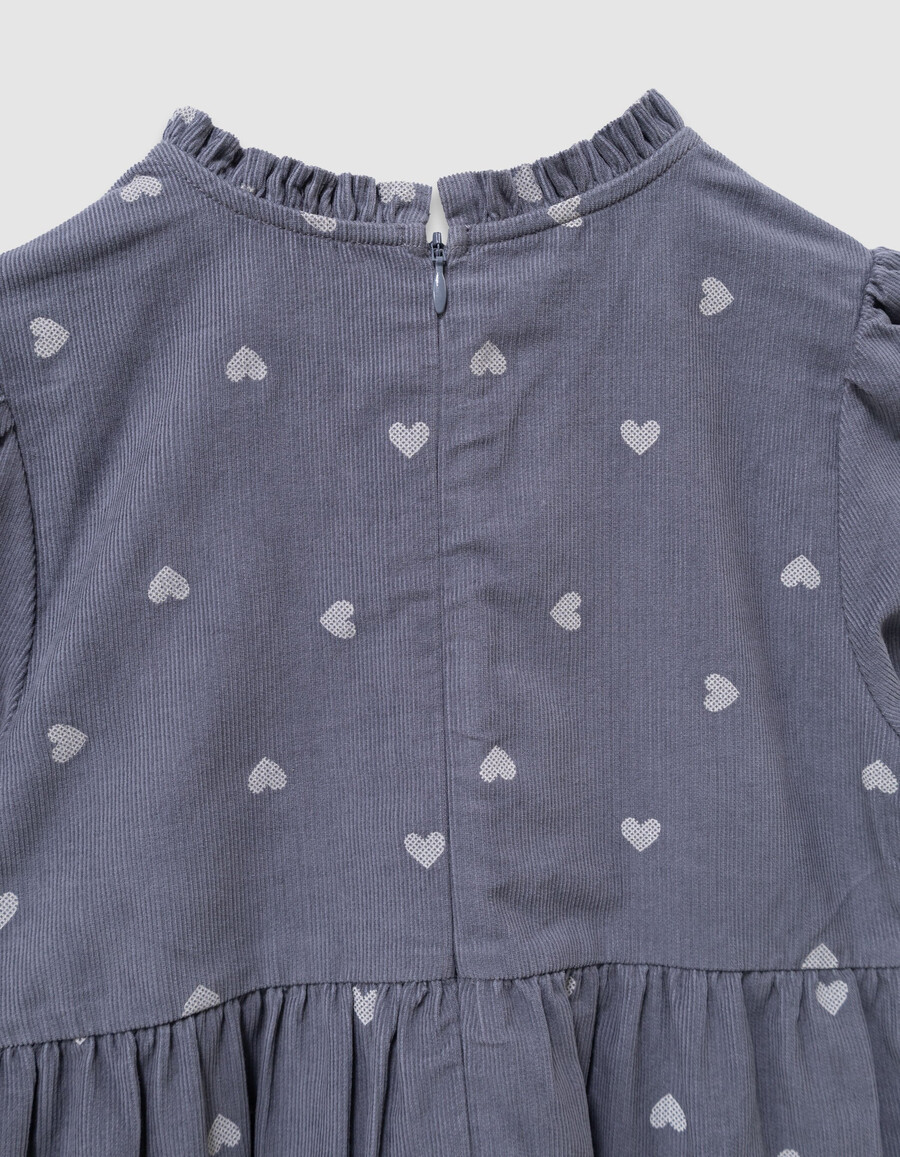 parka y chaleco de terciopelo azul 2 en 1 para niña