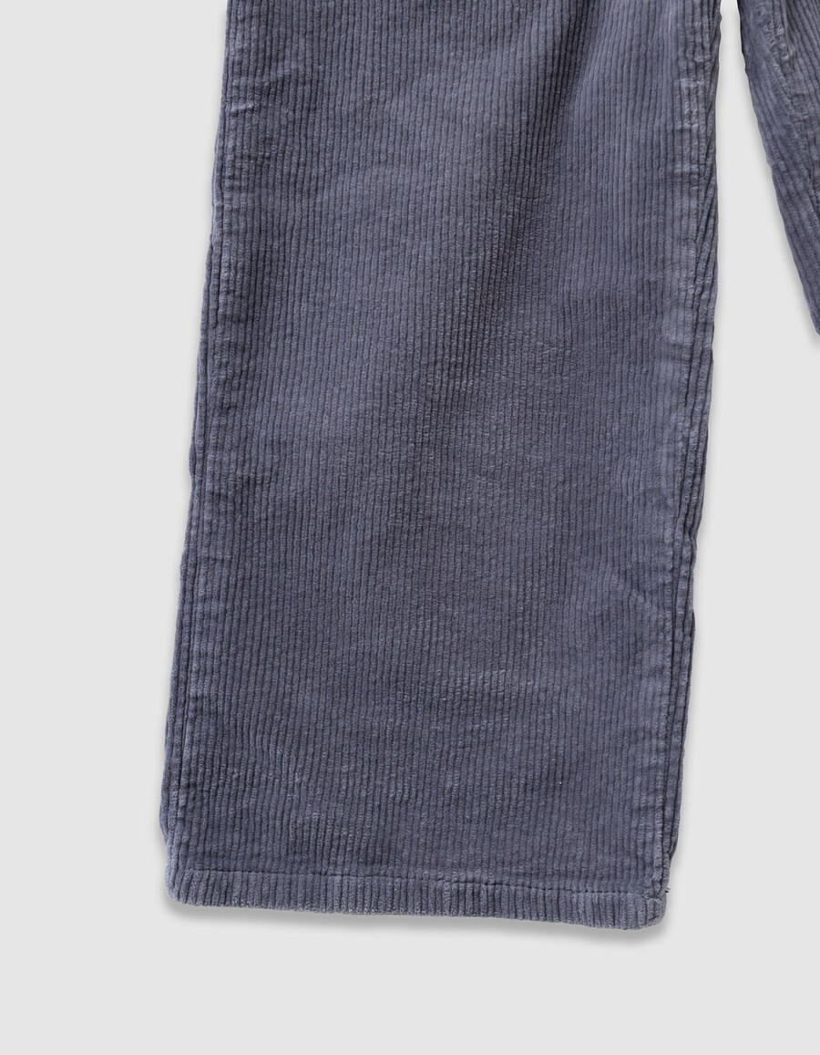 mono de pana azul para niña