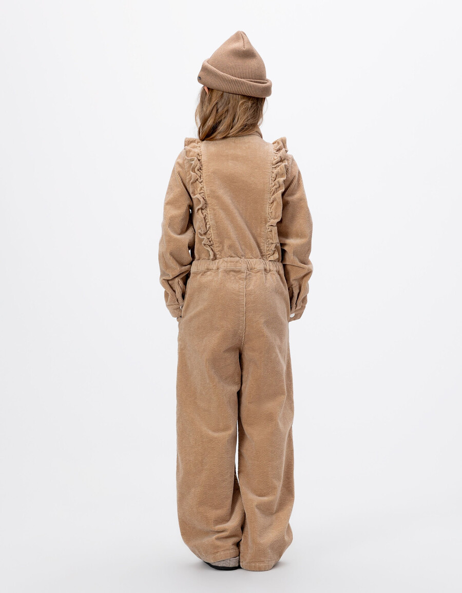 mono de pana beige para niña