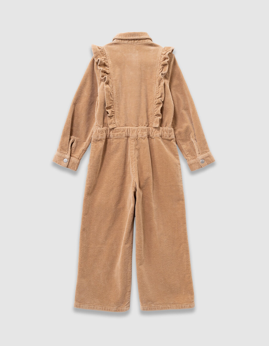 mono de pana beige para niña