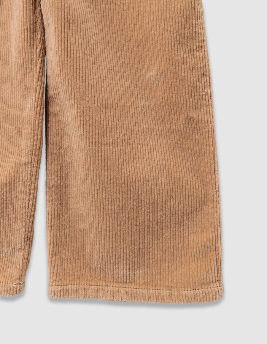 mono de pana beige para niña