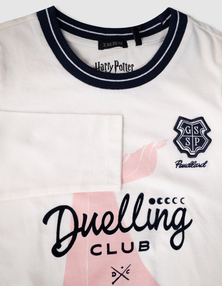 camiseta blanca para niña con imagen de bruja de harry potter