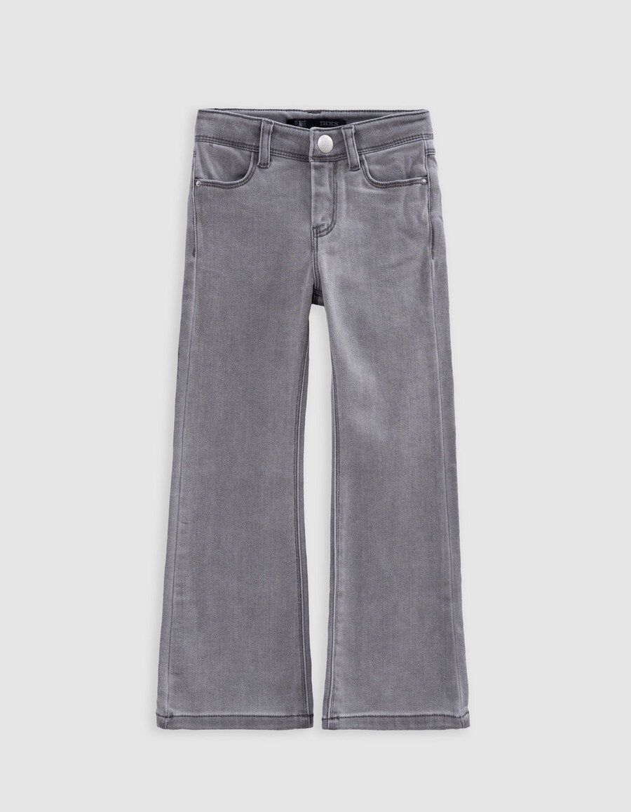 jeans flare grises para niña