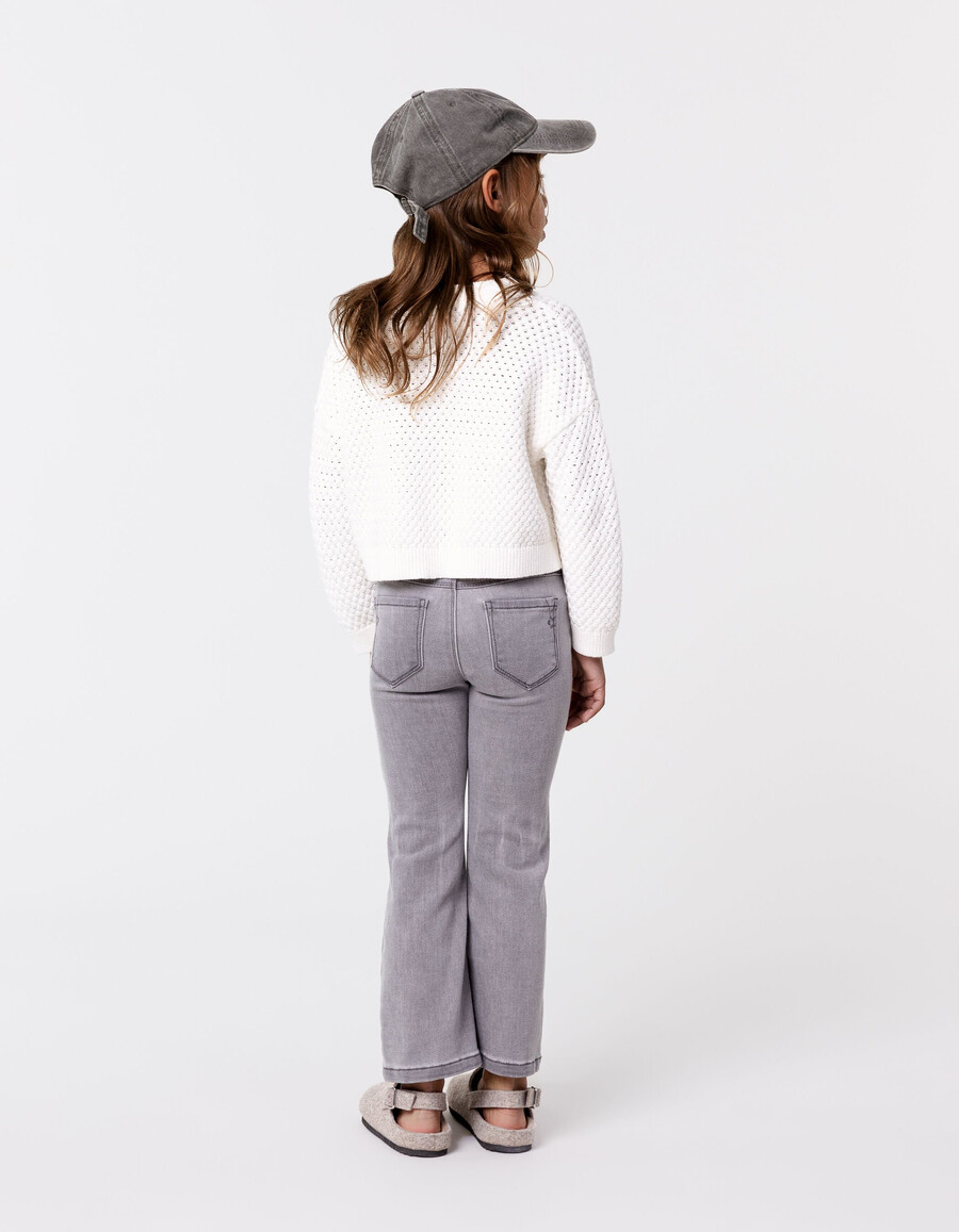 jeans flare grises para niña