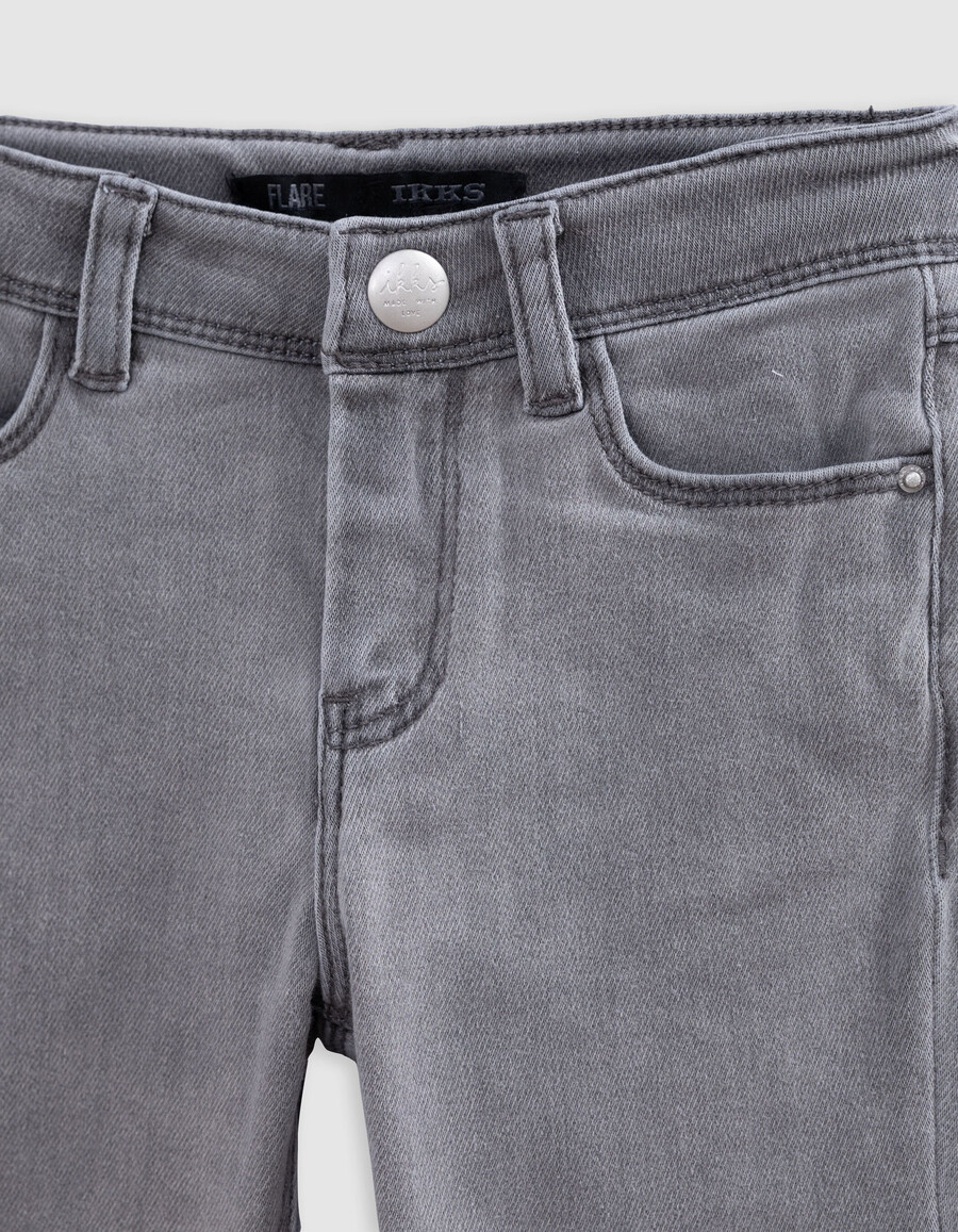 jeans flare grises para niña