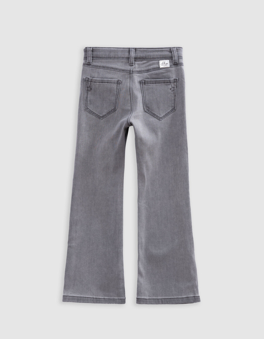 jeans flare grises para niña
