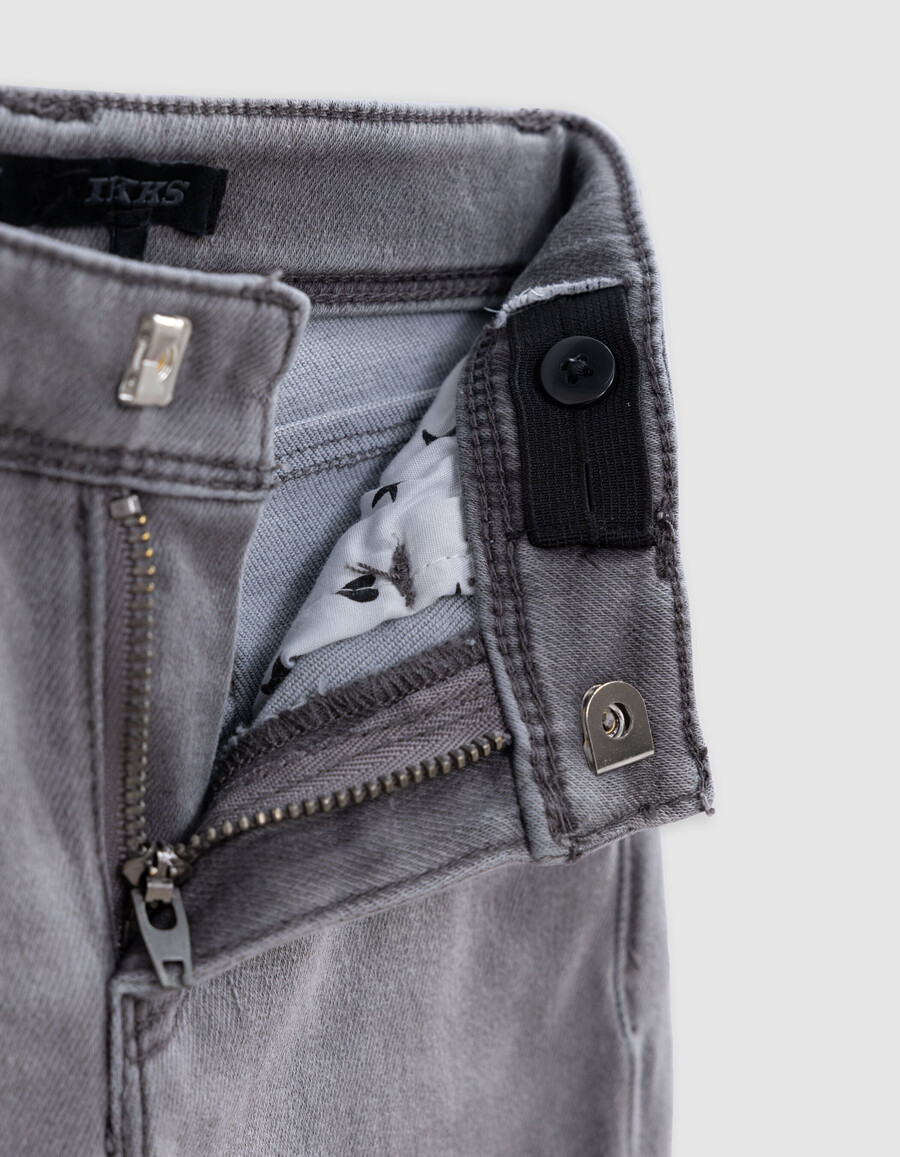 jeans flare grises para niña