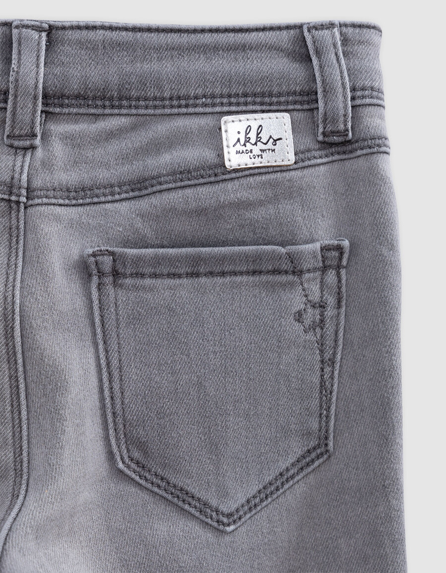 jeans flare grises para niña