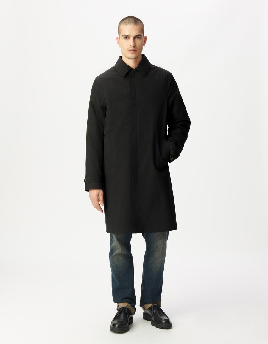 parka 2 en 1 negra para hombre