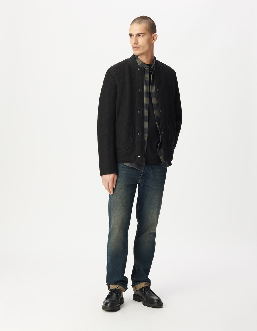 parka 2 en 1 negra para hombre