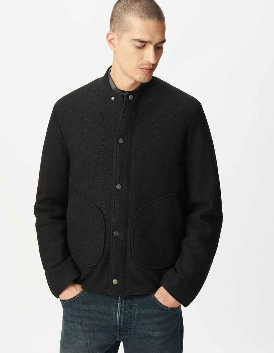 parka 2 en 1 negra para hombre