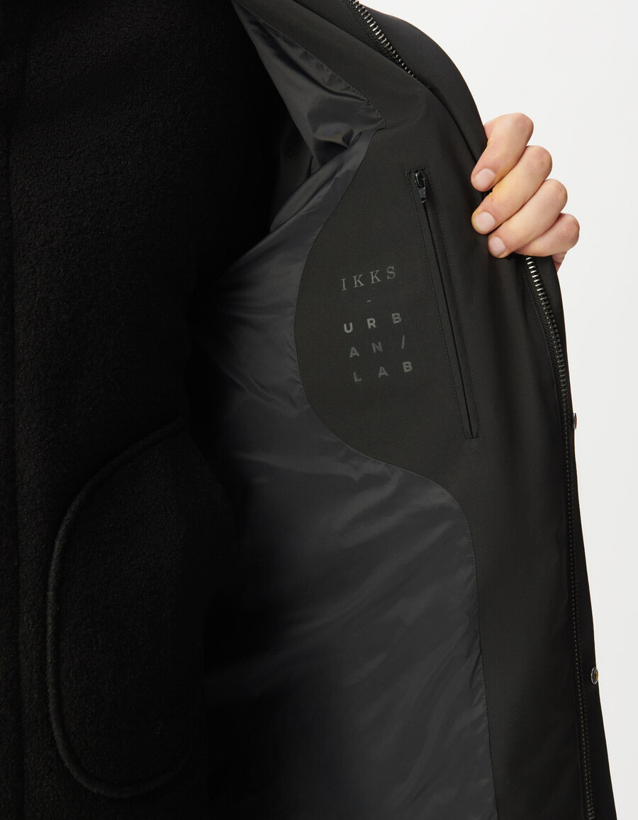 parka 2 en 1 negra para hombre