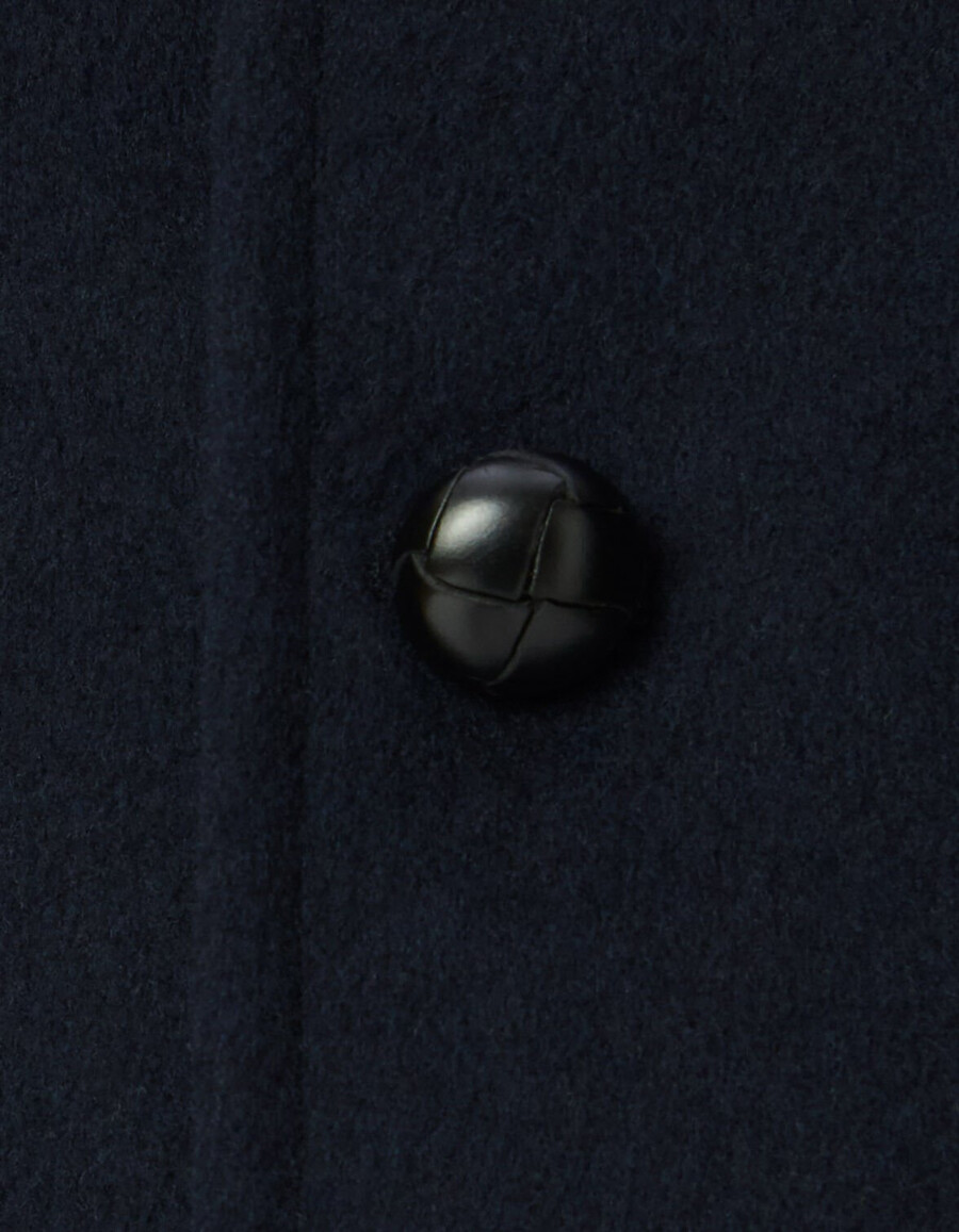 hombre peacoat van marineblauwe wol