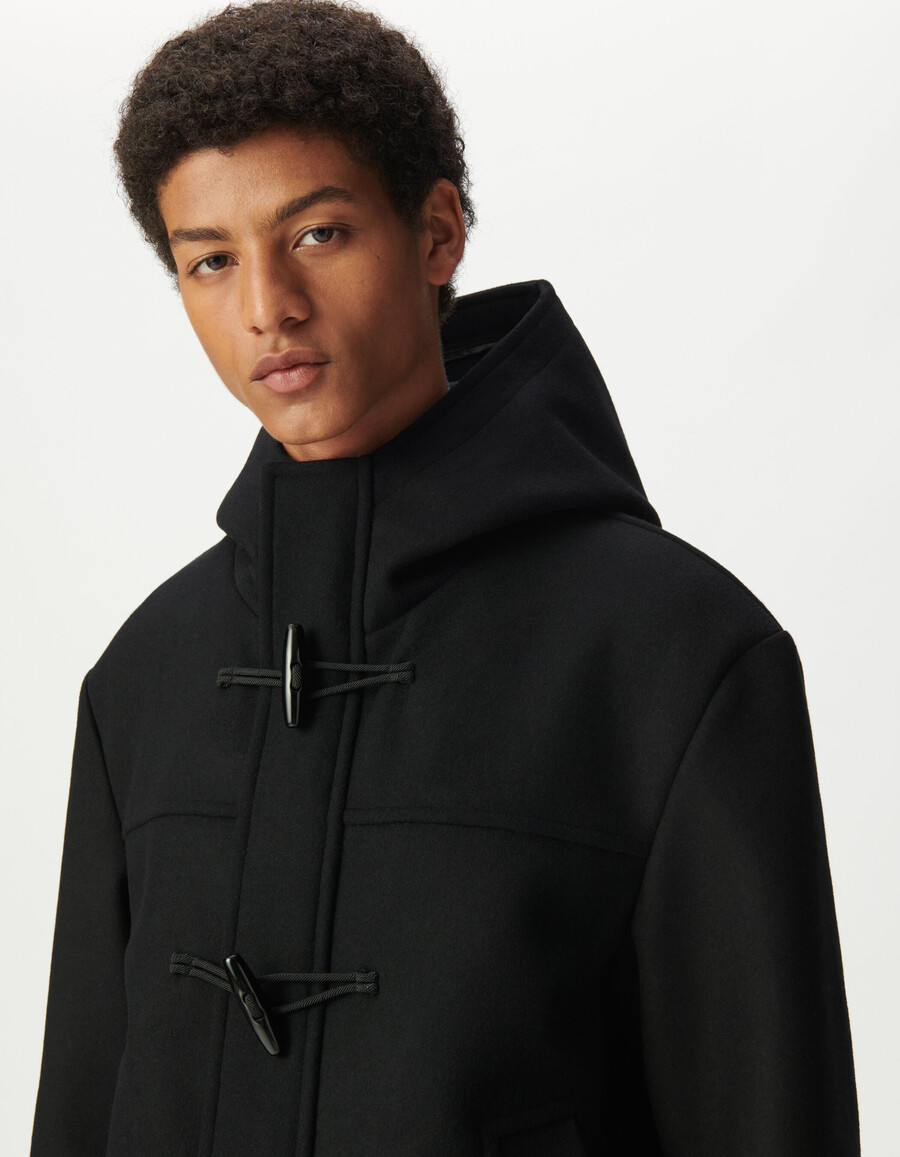abrigo de lana negro esprit para hombre
