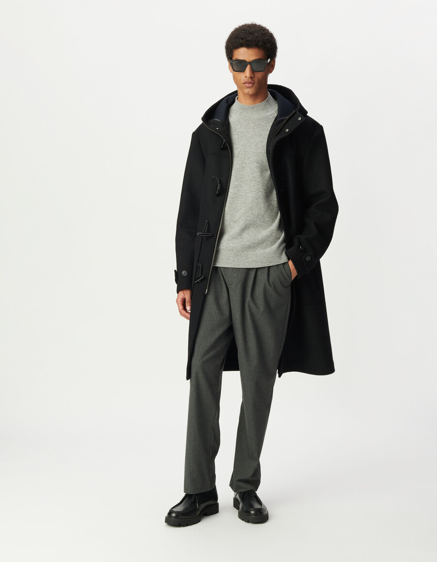 abrigo de lana negro esprit para hombre