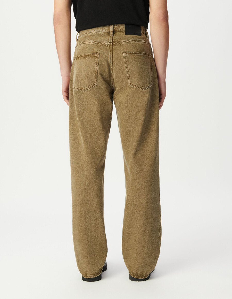 vaqueros rectos niel color caqui para hombre